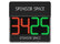 Substitution board with 2-sided display and sponsor space on top (front), Extra Time Board